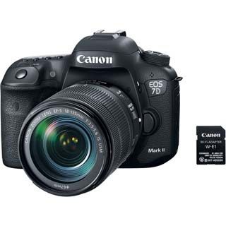 Canon EOS 7D Mark II DSLR Camera with 18-135mm f3.5-5.6 IS USM Lens & W-E1 Wi-Fi Adapter